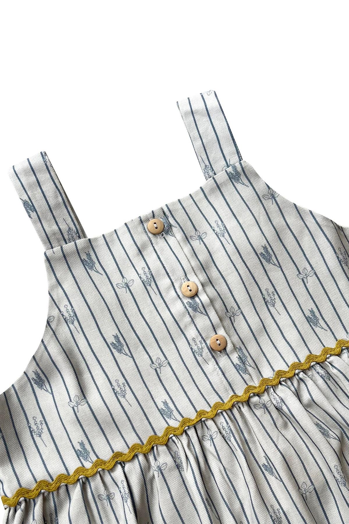 Auntie Me /‘STRIPES & HERBS PAZEN ELBİSE 100% organik pamuk pazen - GOTS serfikalı Çok Renkli