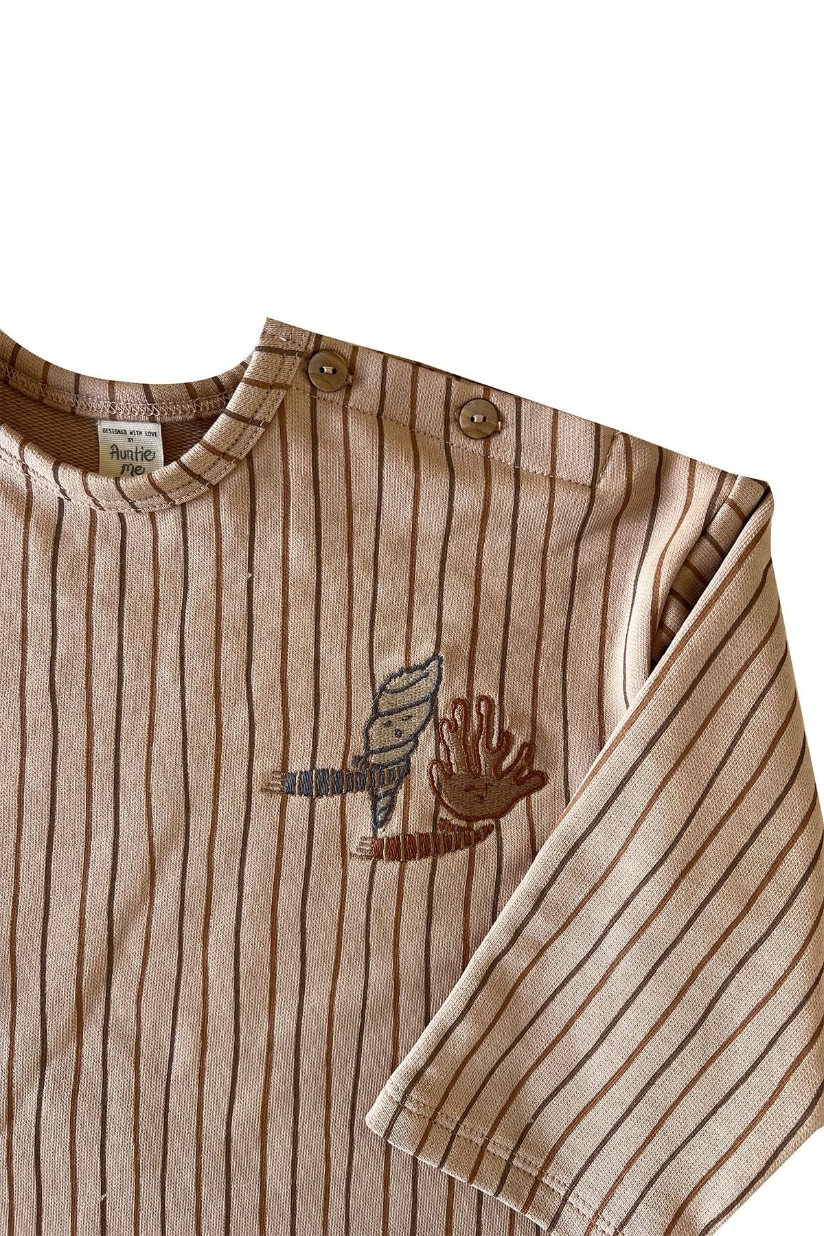 Auntie Me / ‘WAVY STRIPED  SWEATSHIRT100% organic cotton futter -GOTS certified Nature