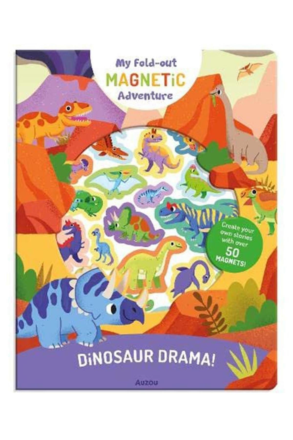Auzou / My Fold-Out Magnetic Adventure - Dinosaur Drama Çok Renkli