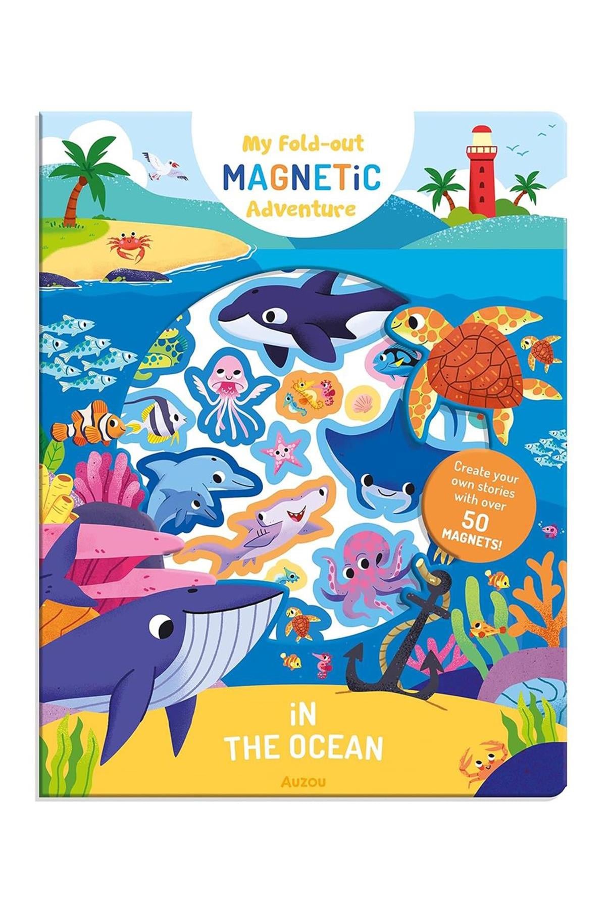 Auzou / My Fold-Out Magnetic Adventure - In The Ocean Çok Renkli