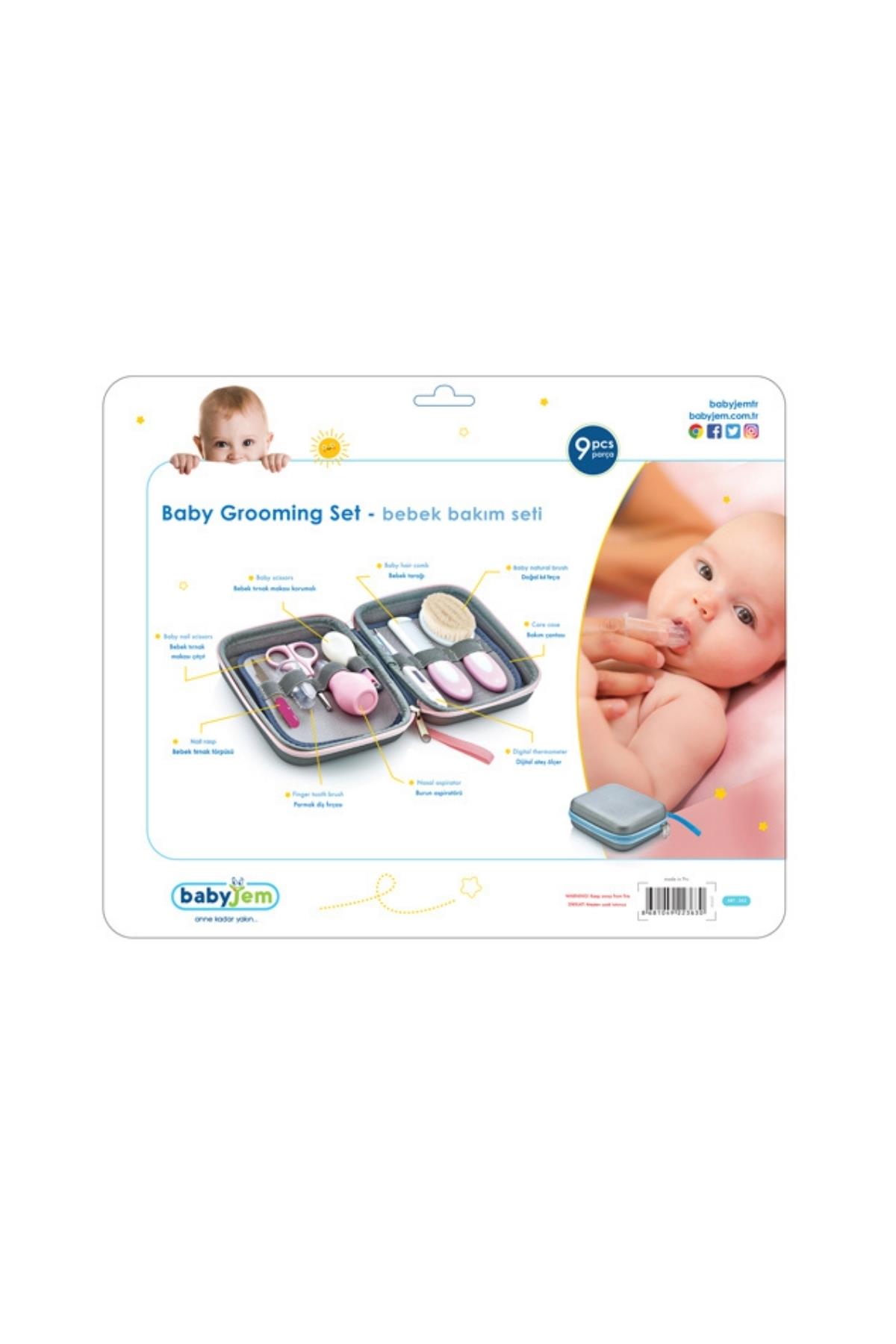 BABYJEM BEBEK BAKIM SETİ  9 PARÇA Mavi