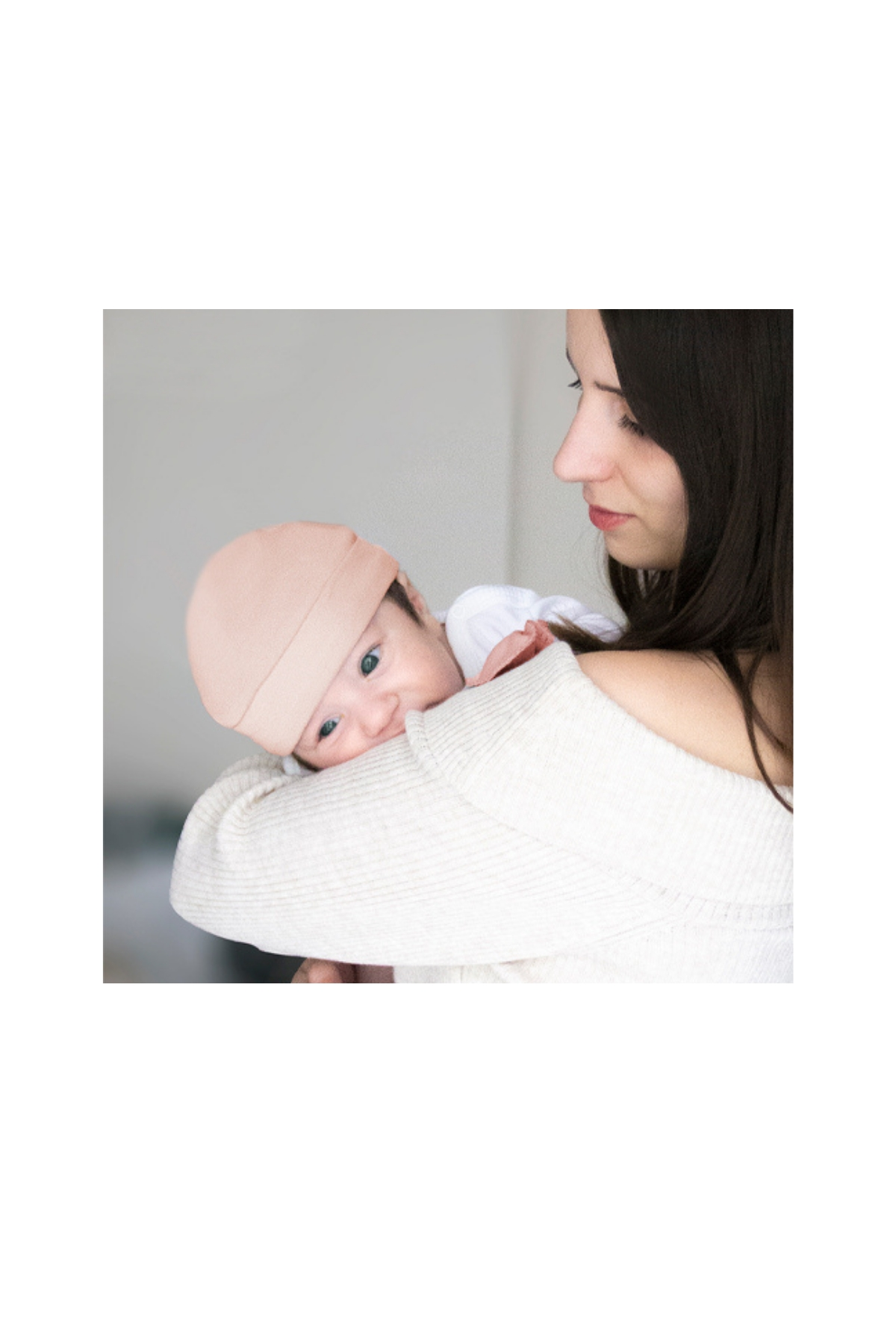 BABYJEM YENİDOĞAN BEBE ŞAPKA Pudra