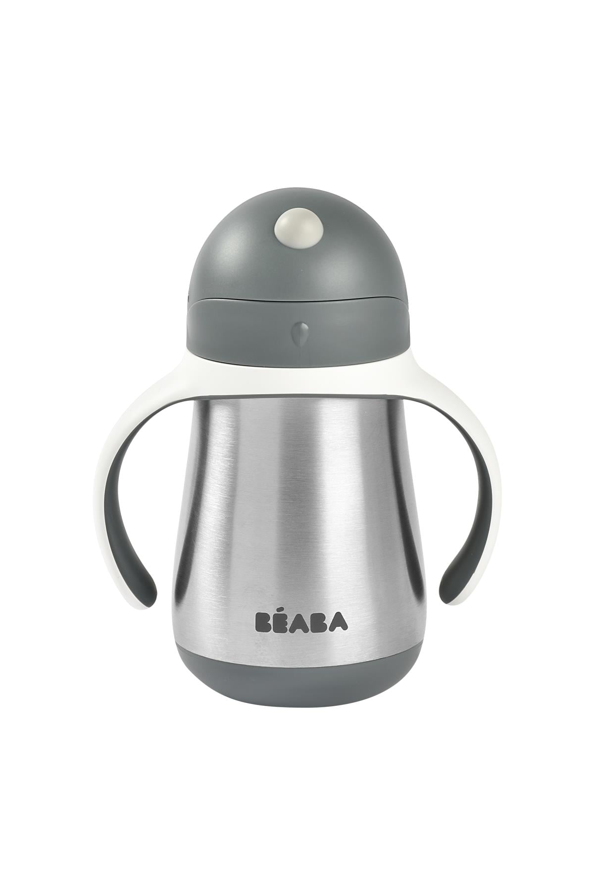 Beaba / 250 ml Çelik Pipetli Suluk Gri