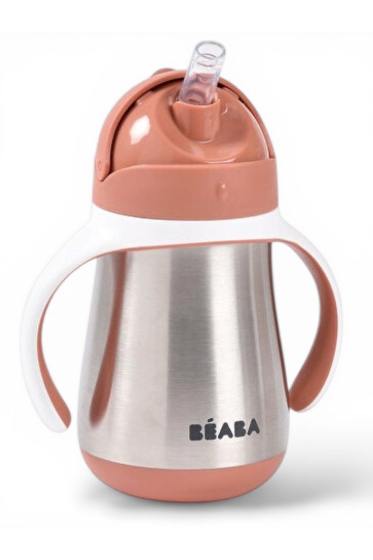 Beaba / 250 ml Çelik Pipetli Suluk Terracotta