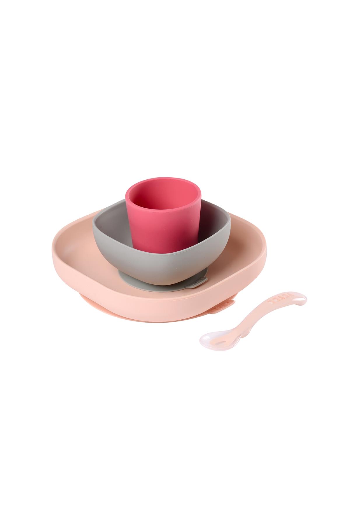 Beaba / 4lü Silikon Beslenme Seti Pembe