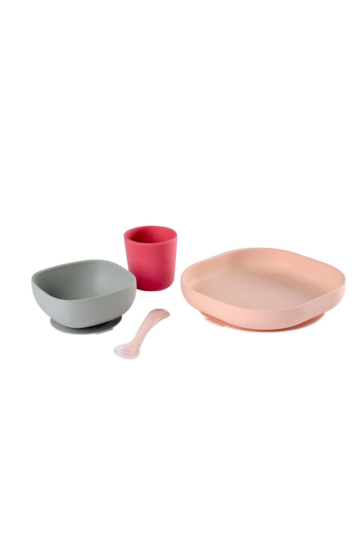 Beaba / 4lü Silikon Beslenme Seti Pembe
