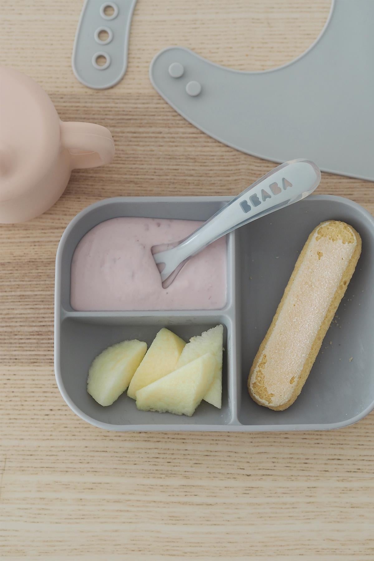 Beaba / Bölmeli öğrenme yemek seti4 Parça Pembe