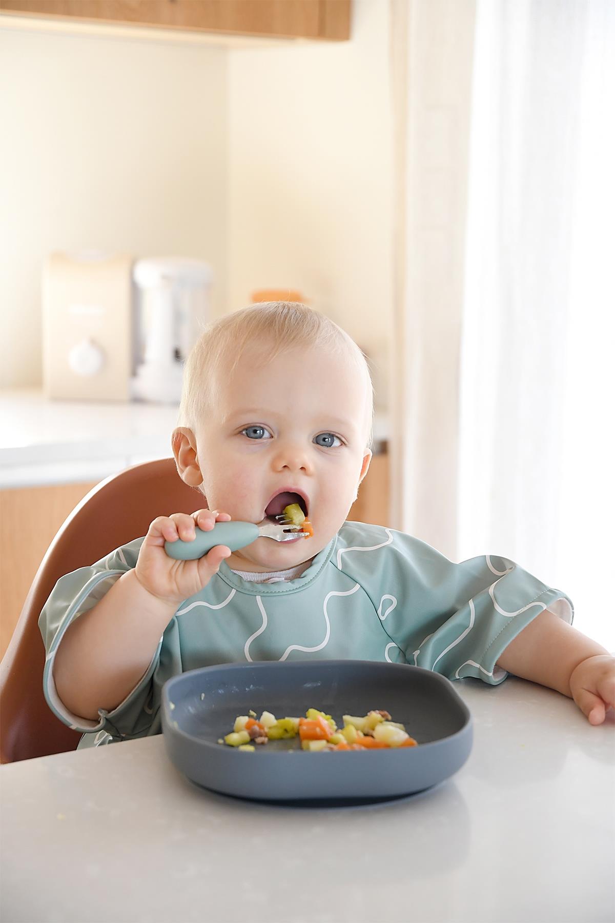 Beaba / Paslanmaz Çelik Çatal Kaşık Şeti Green