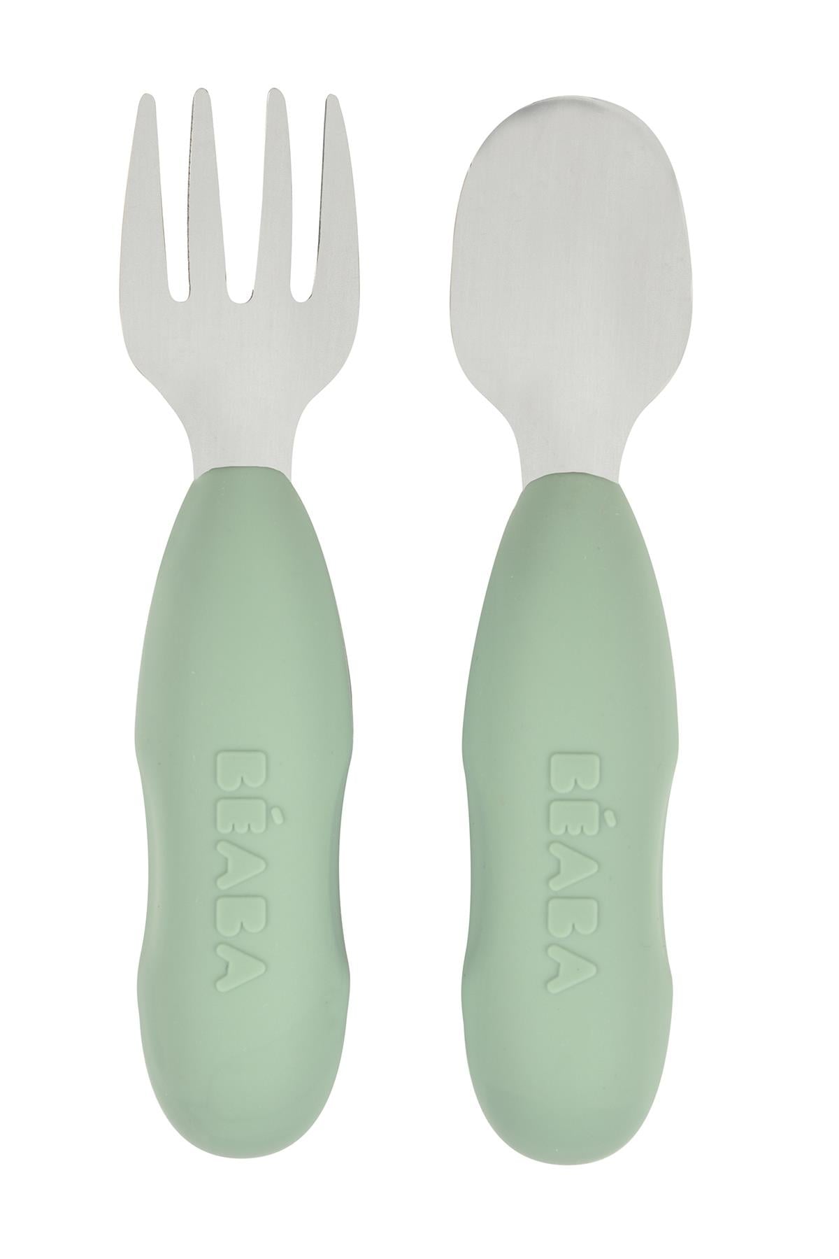 Beaba / Paslanmaz Çelik Çatal Kaşık Şeti Green