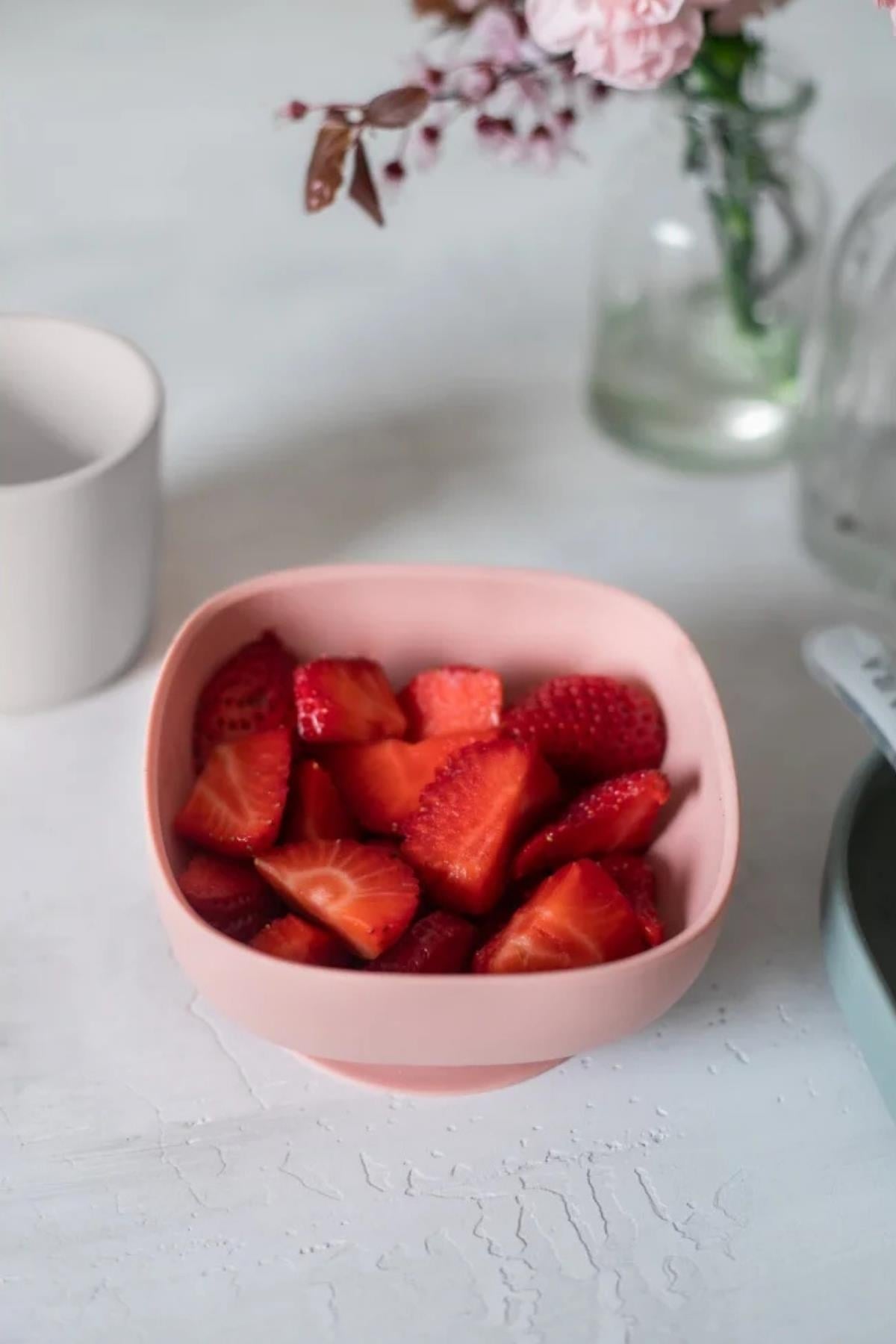 Beaba / Vakumlu Silikon Kase, Pink Pembe