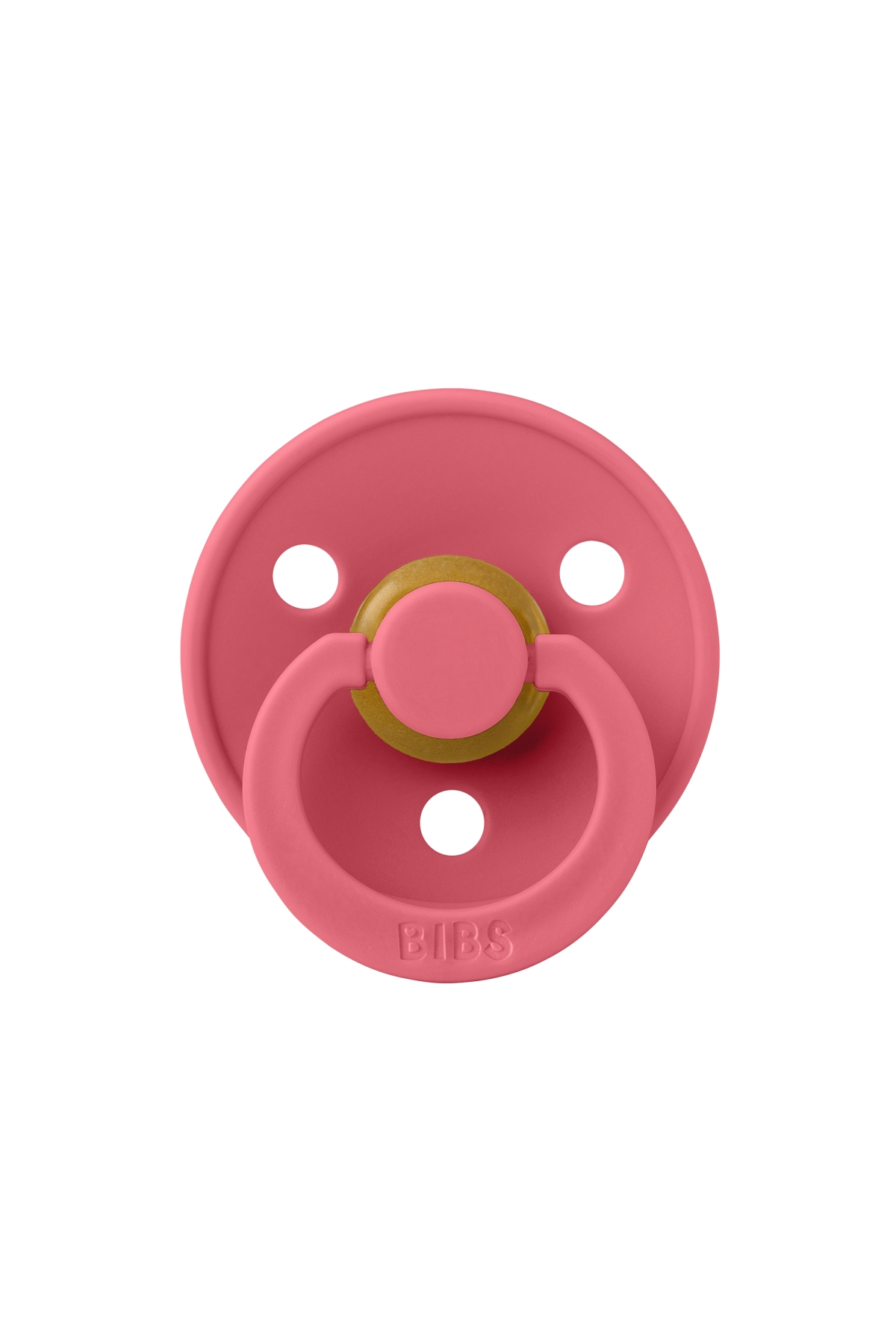 Bibs - Tek Renk / Latex Emzik Coral