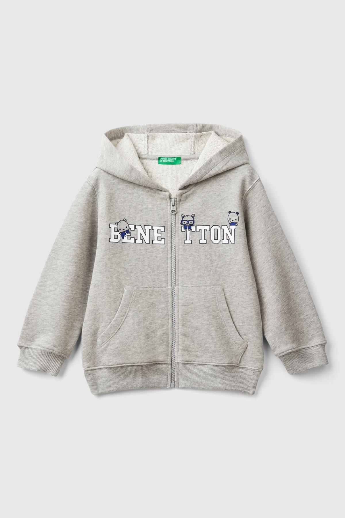 BENETTON-BB SWEATSHIRT GRİ