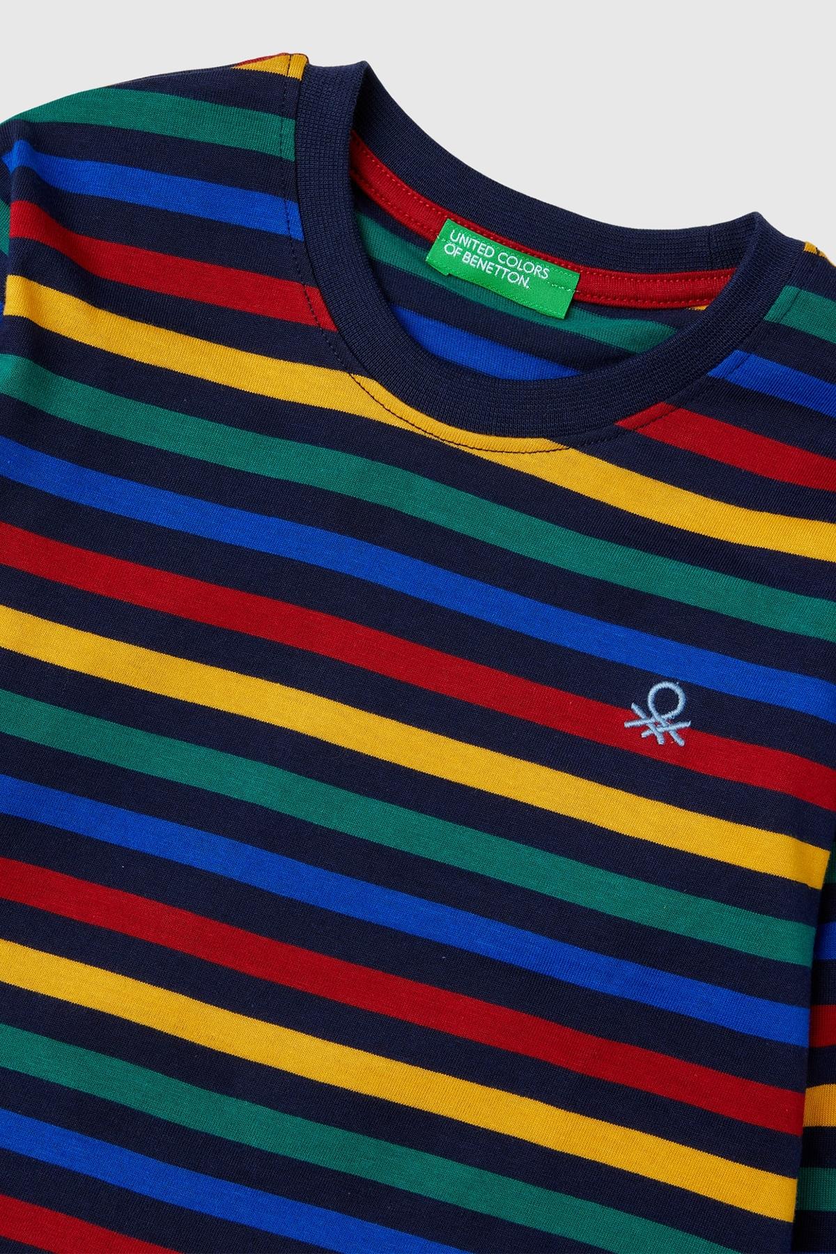BENETTON-BB UZUN TSHİRT LACİVERT