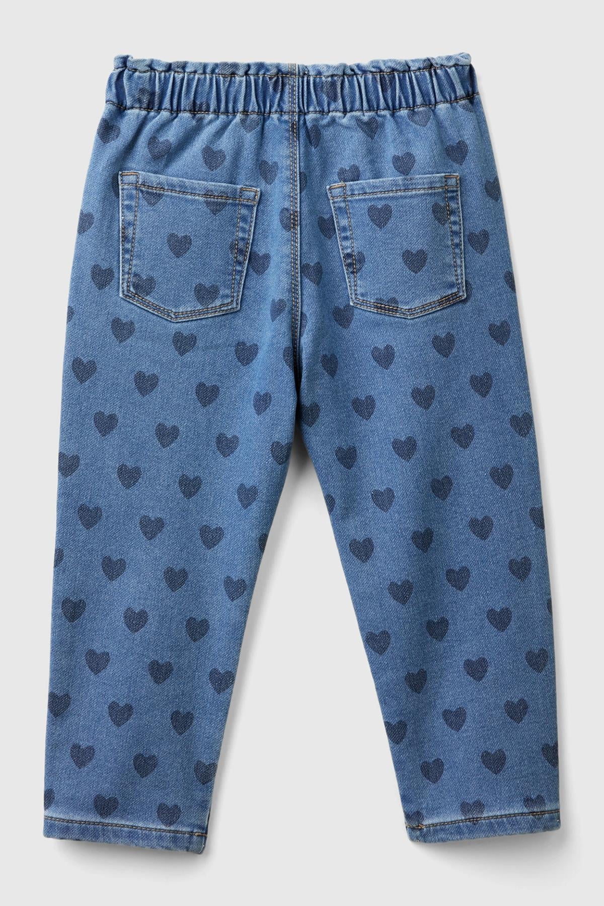 BENETTON-BG KALPLİ DENİM PANTOLON MAVİ