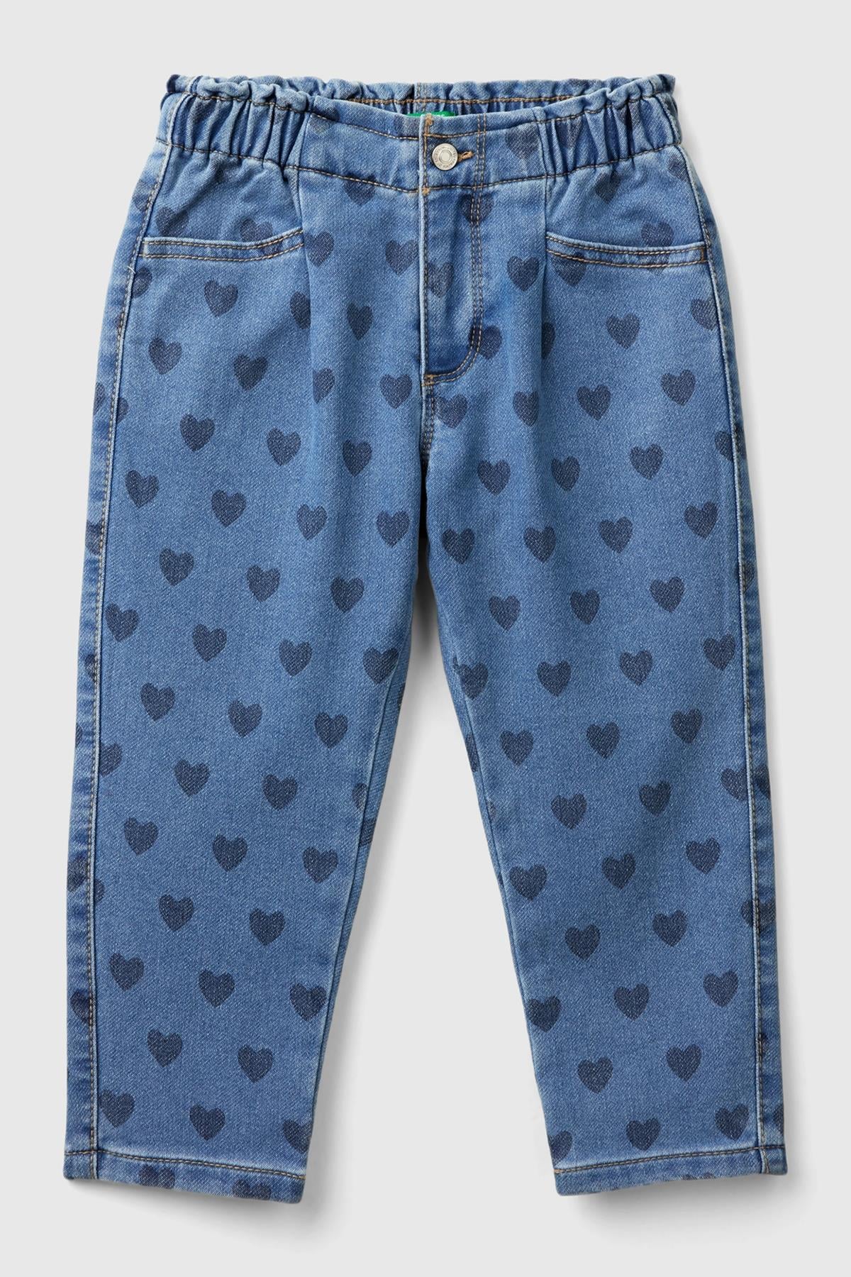 BENETTON-BG KALPLİ DENİM PANTOLON MAVİ