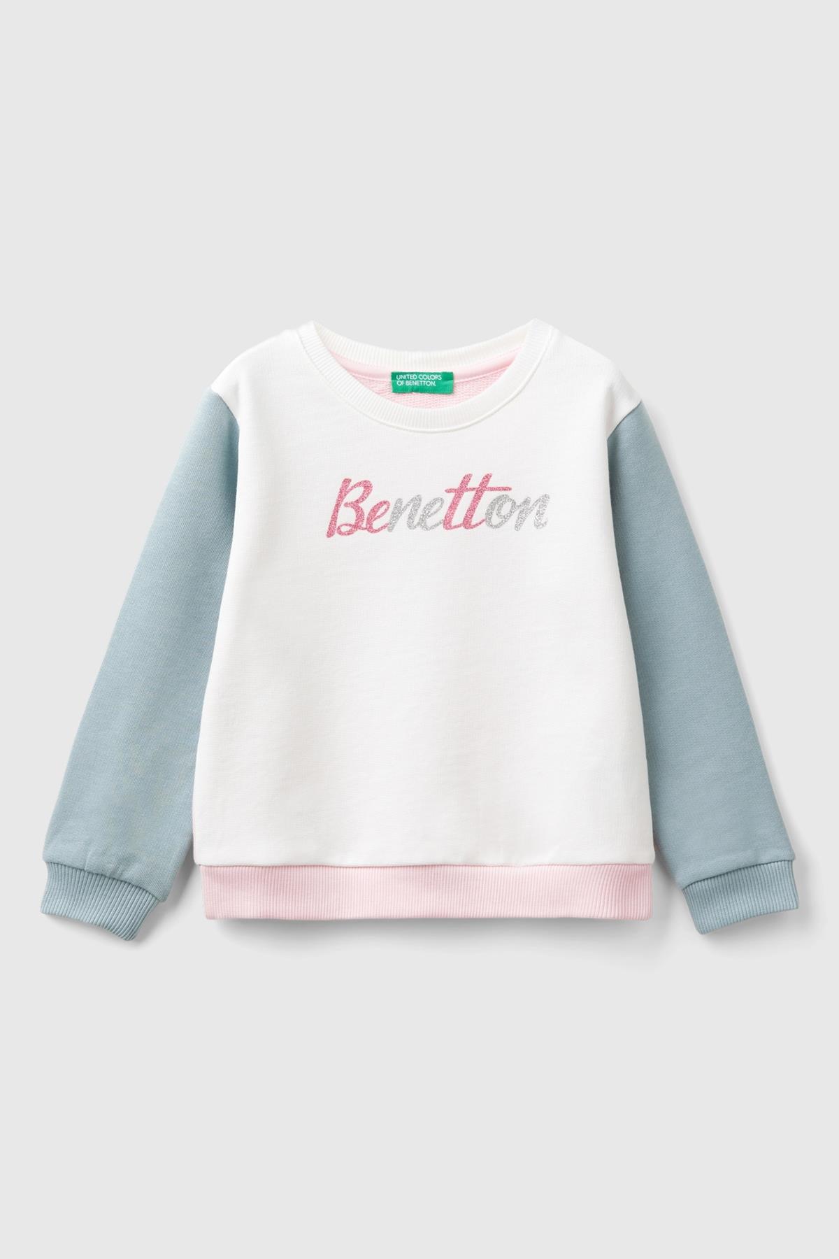 BENETTON-BG SWEATSHIRT PEMBE