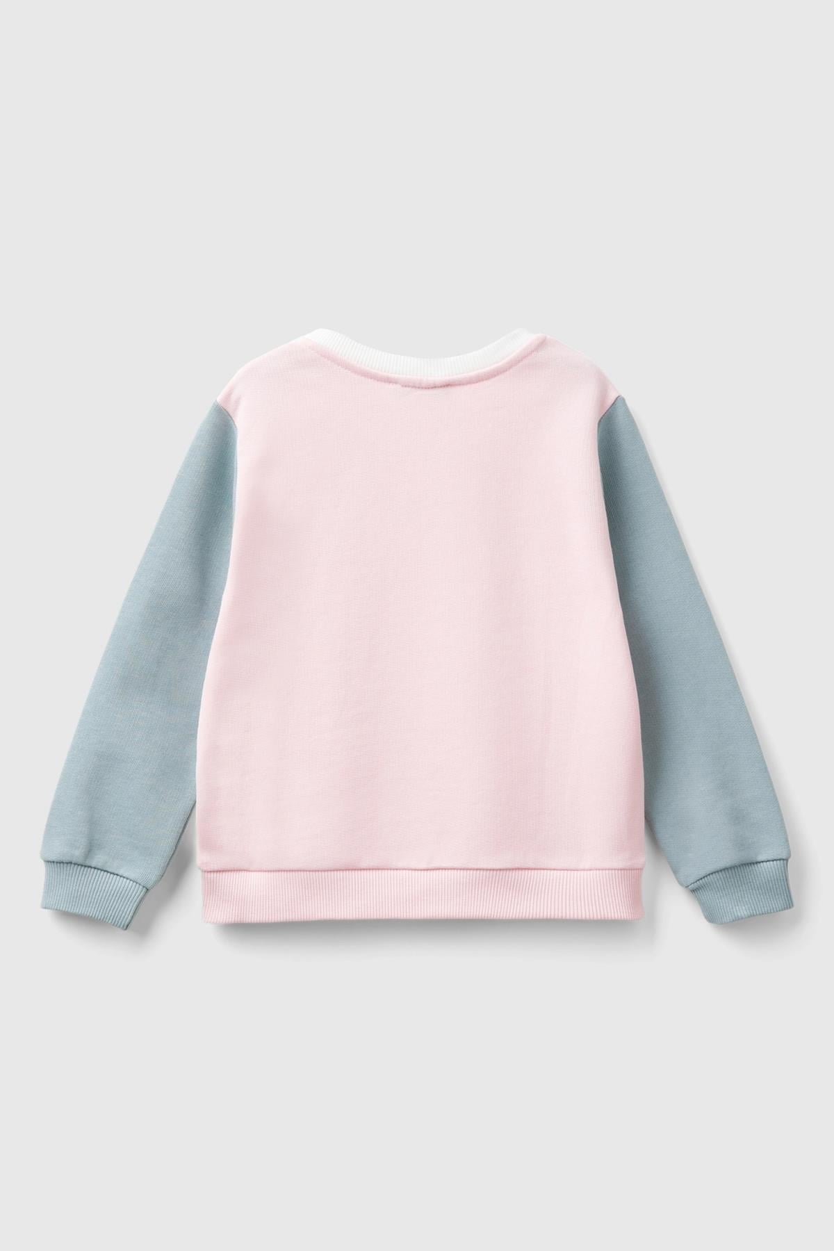 BENETTON-BG SWEATSHIRT PEMBE