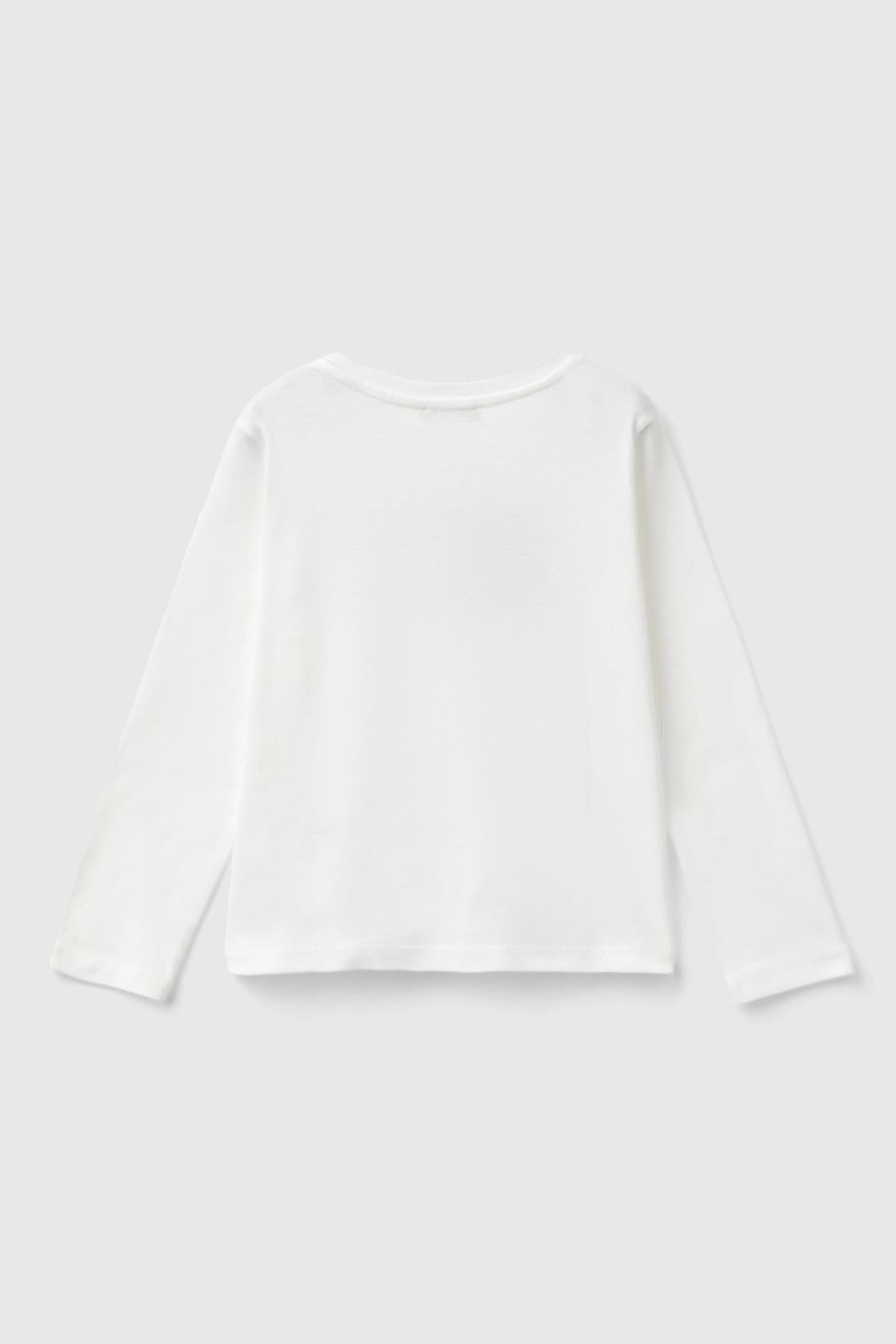 BENETTON-BG UZUN TSHIRT BEYAZ
