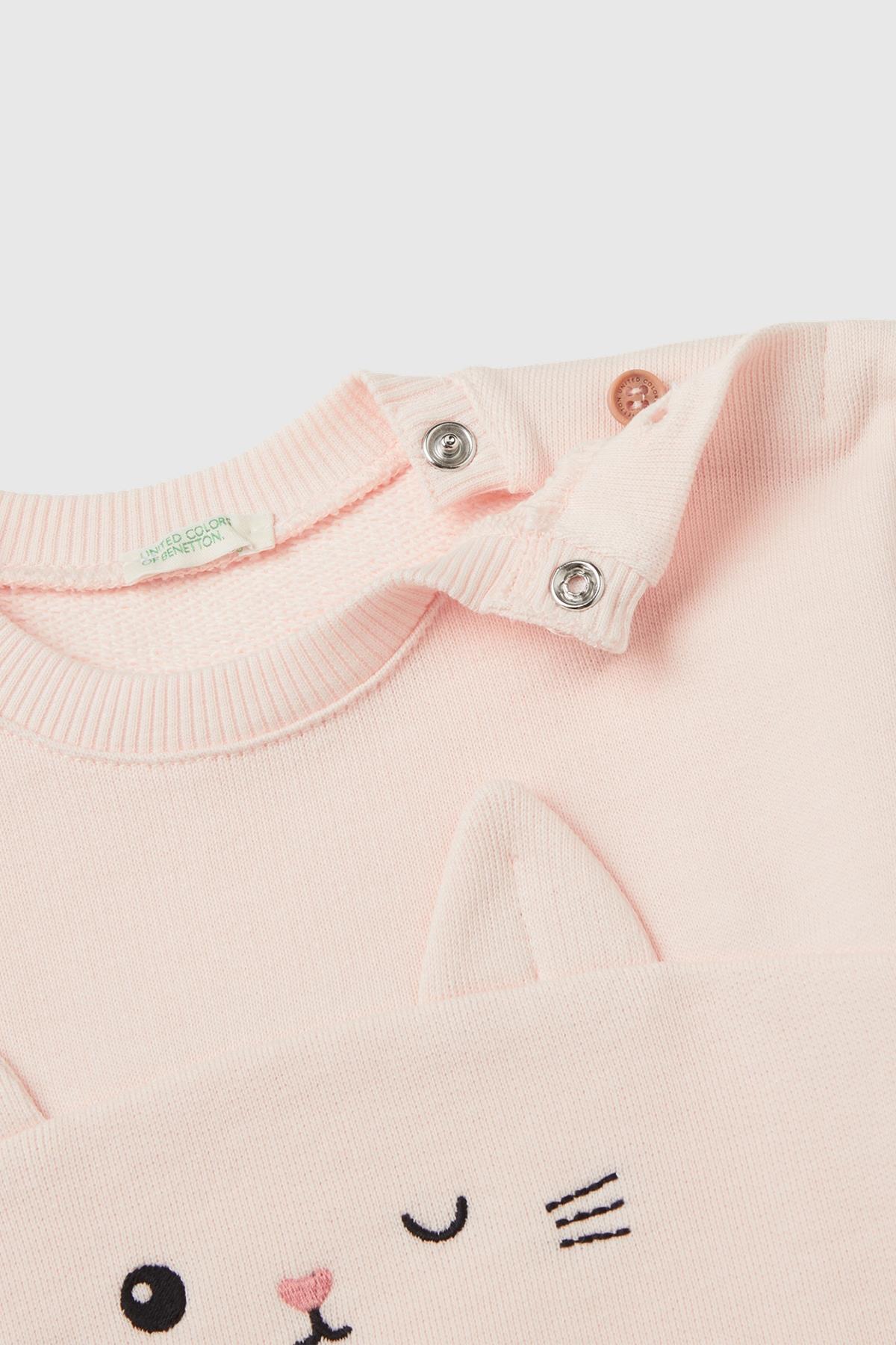 BENETTON-NB SWEATSHIRT PEMBE
