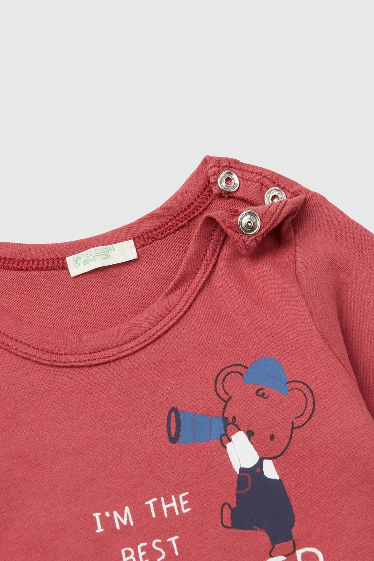 BENETTON-NB UZUN TSHİRT KIRMIZI