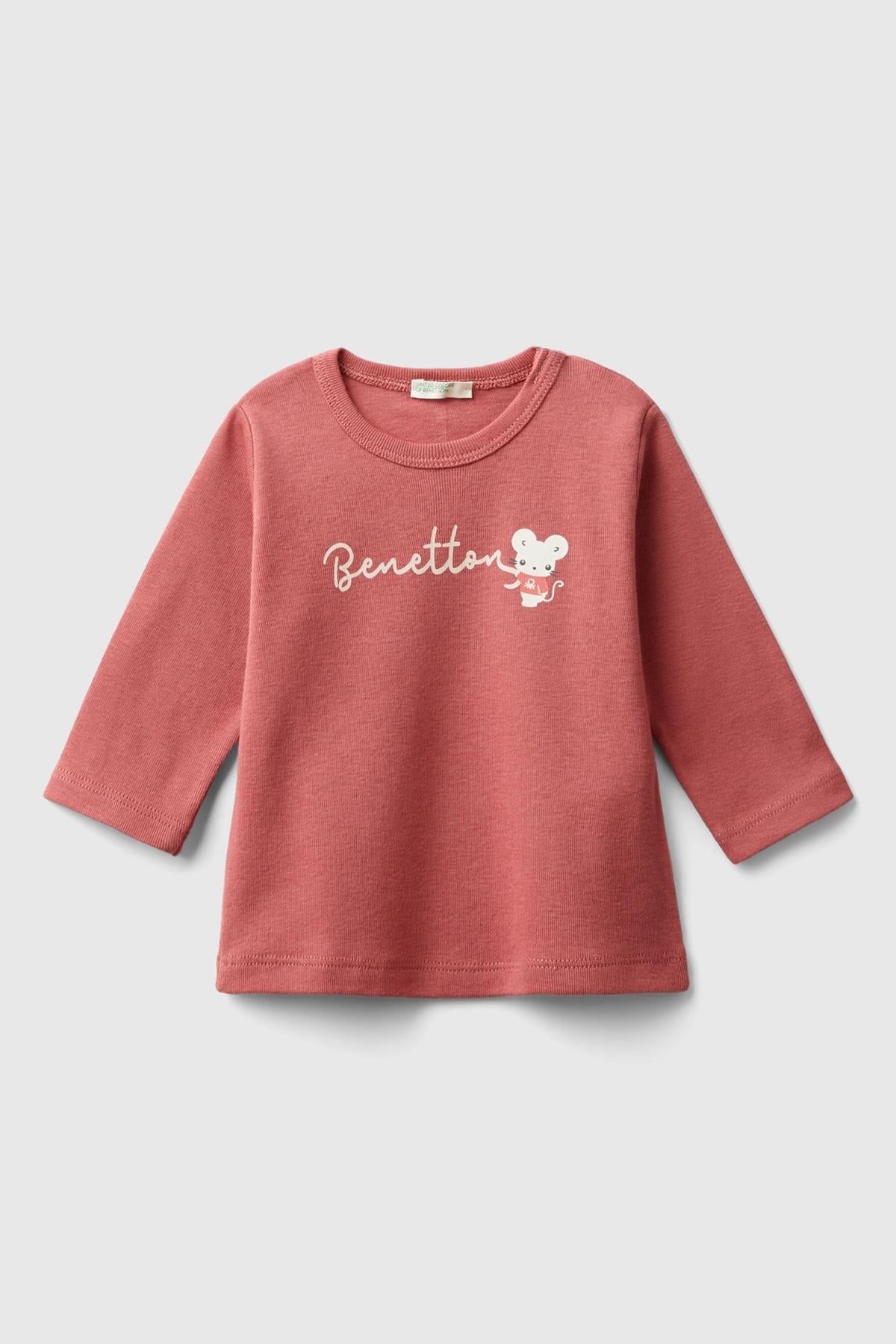 BENETTON-NB UZUN TSHIRT PEMBE