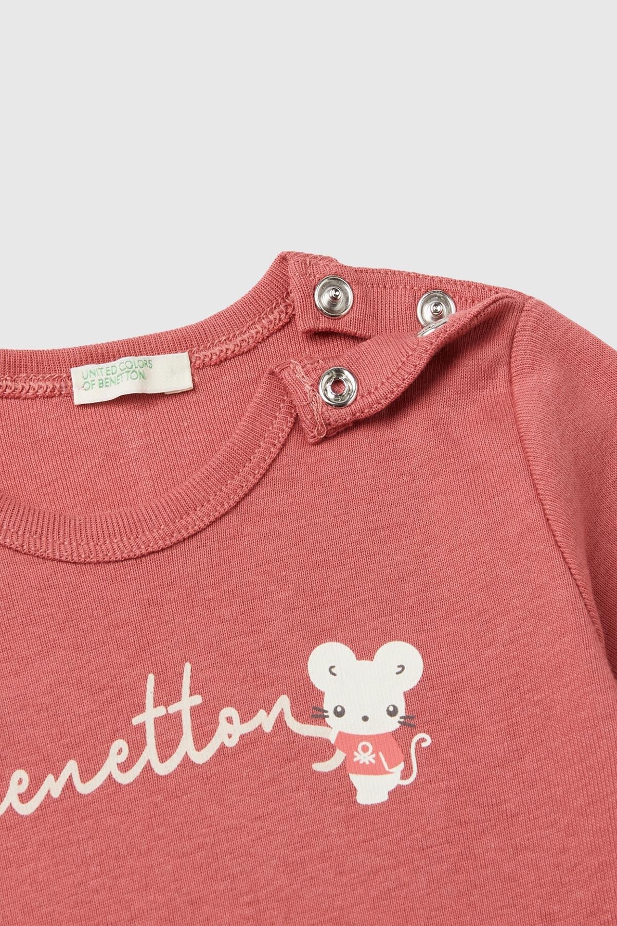 BENETTON-NB UZUN TSHIRT PEMBE