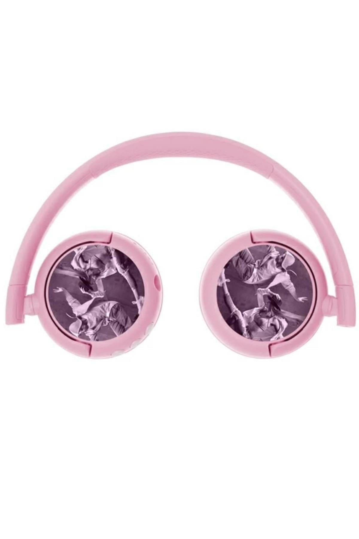 BuddyPhones POP Fun Çocuklar İçin Kulak Üstü Kulaklık - Bluetooth/Kablolu - Pembe Çok Renkli