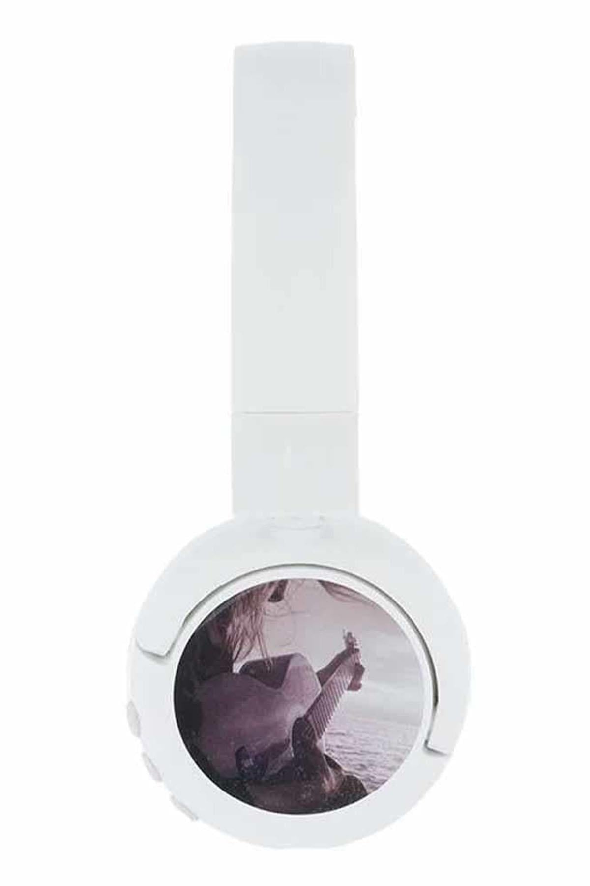 Buddyphones POPFun - Çocuklar İçin Kulak Üstü Kulaklık - Bluetooth - Beyaz Çok Renkli