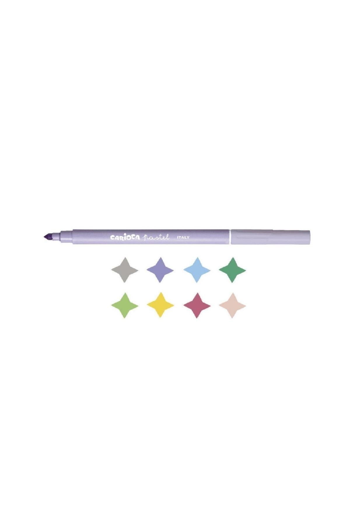 Carioca / PASTEL SÜPER YIKANABİLİR KEÇELİ KALEM 8Lİ Çok Renkli