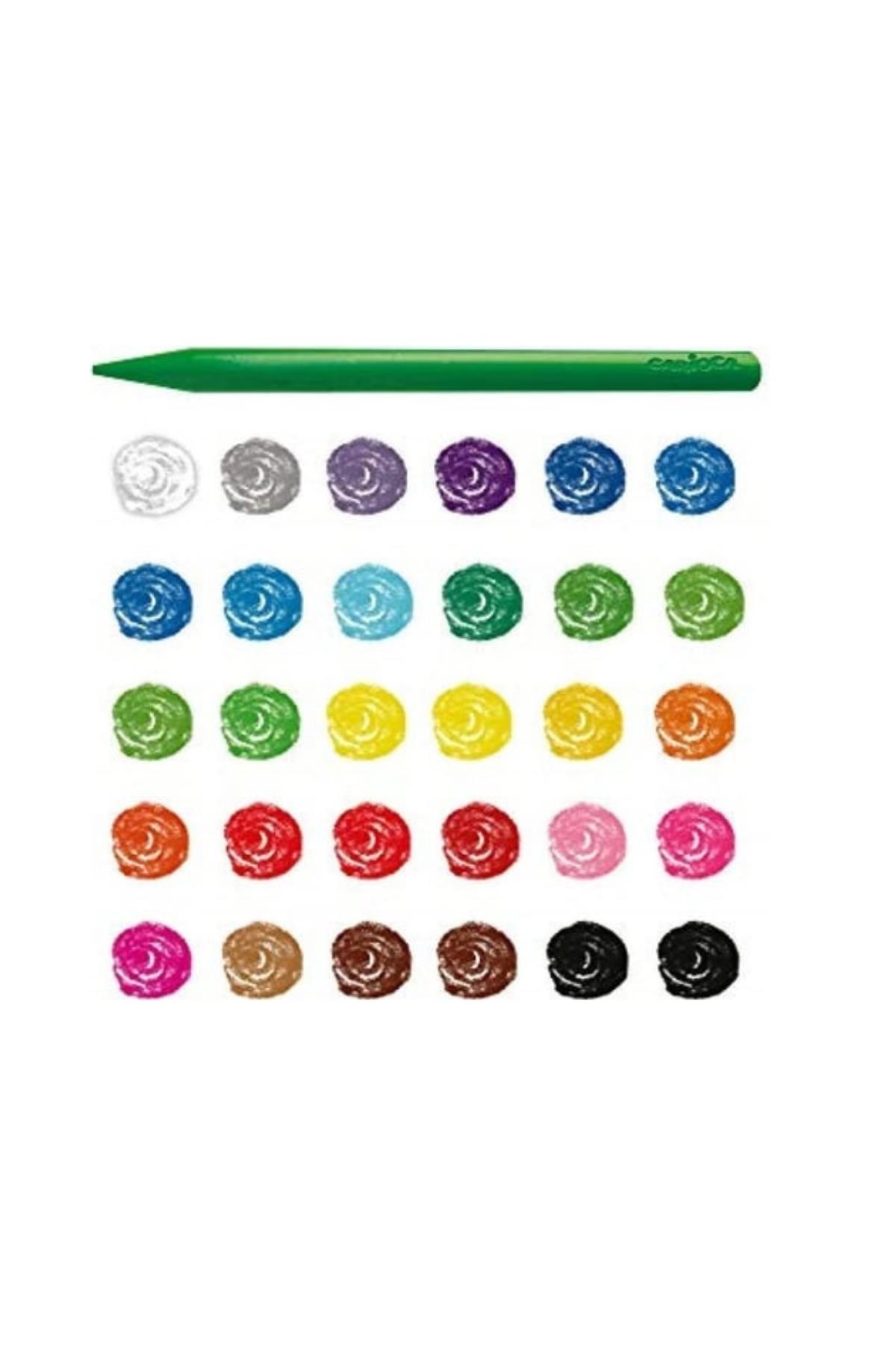 Carioca / PLASTELLO ELLERİ KİRLETMEYEN YIKANABİLİR PASTEL BOYA KALEMİ 12Lİ Çok Renkli