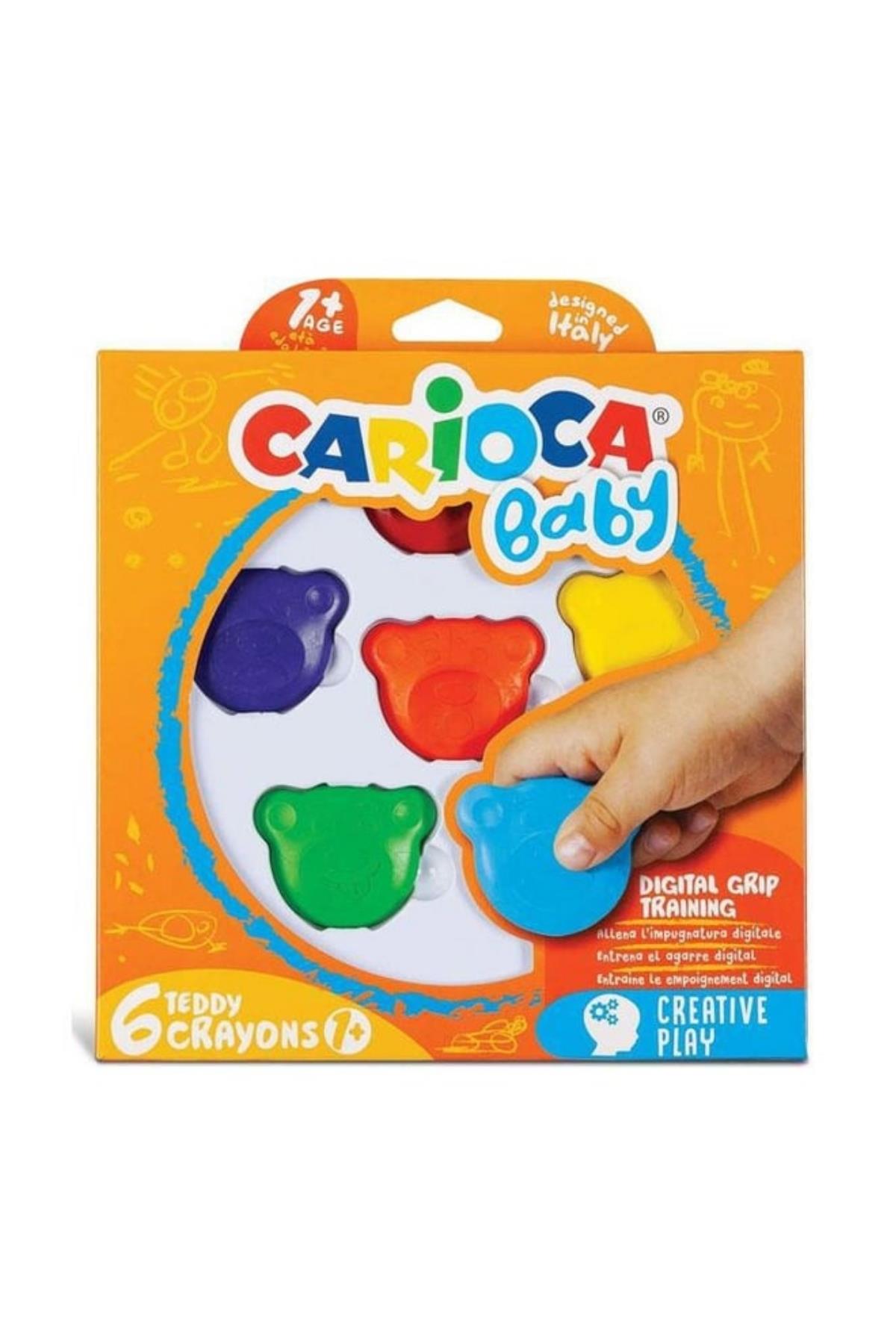 CARİOCA TEDDY BEBEK CRAYONS 6'LI +1 YAŞ Çok Renkli