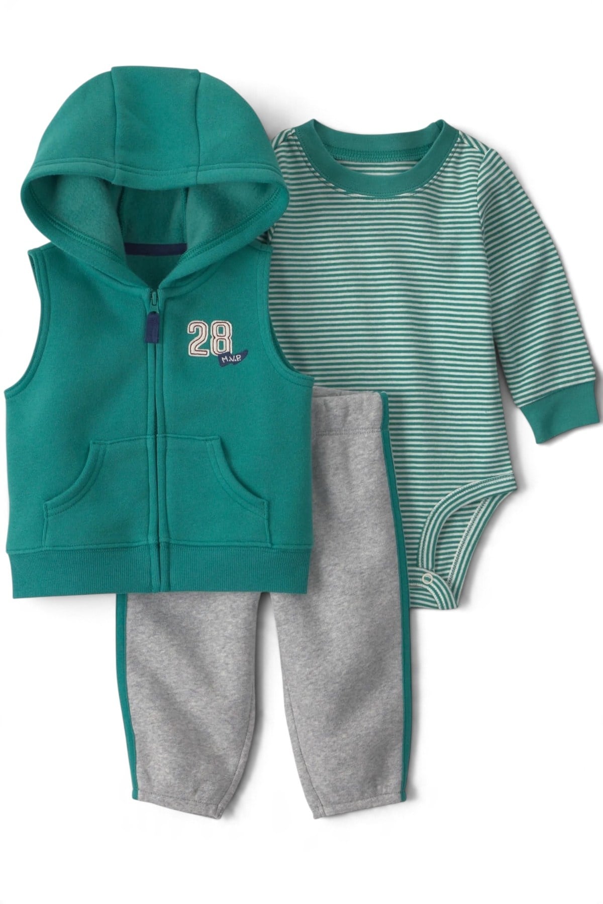Carters  Erkek Bebek Yelekli Set Yeşil