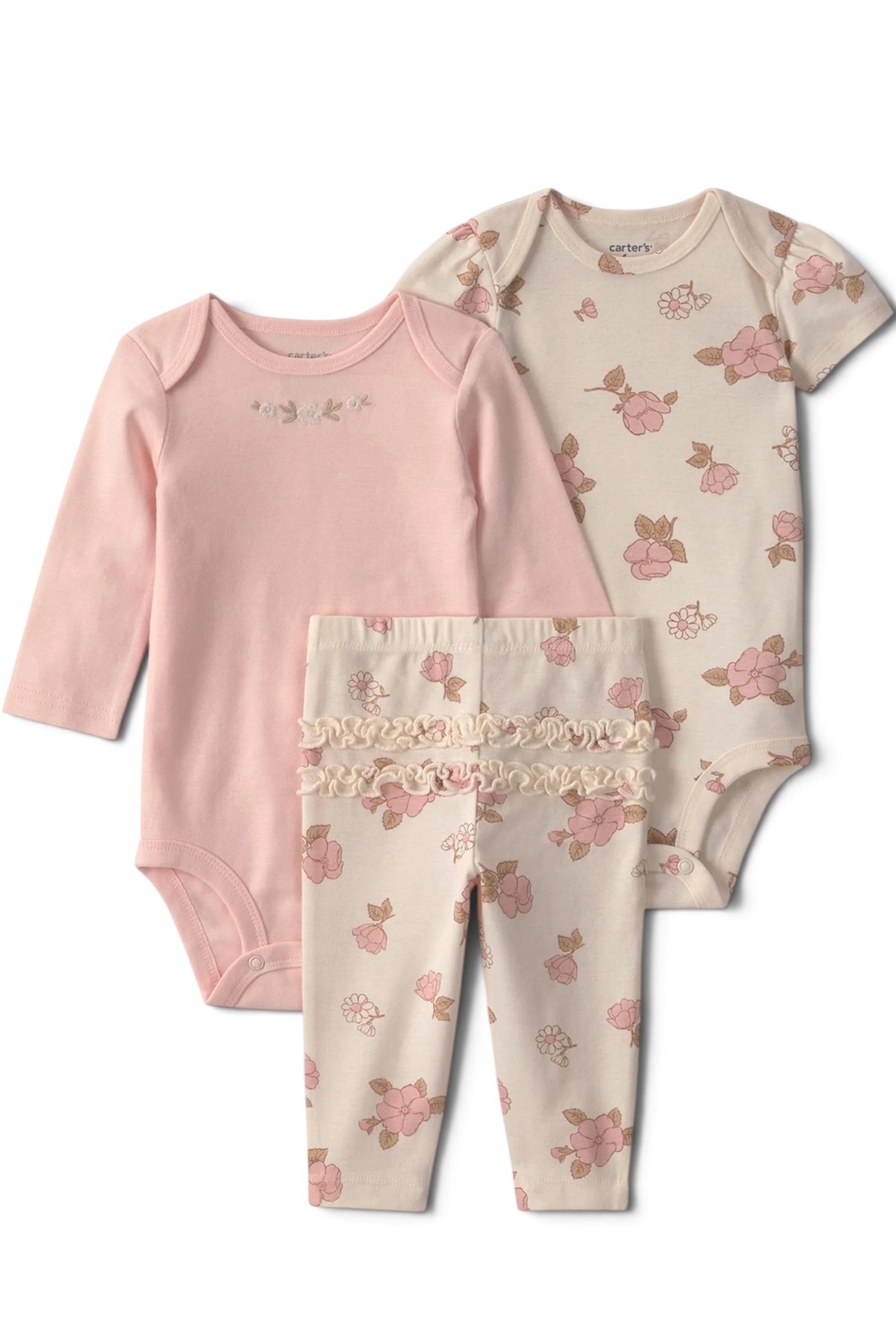 Carters  Layette Kız Bebek Alt Üst Set Pembe
