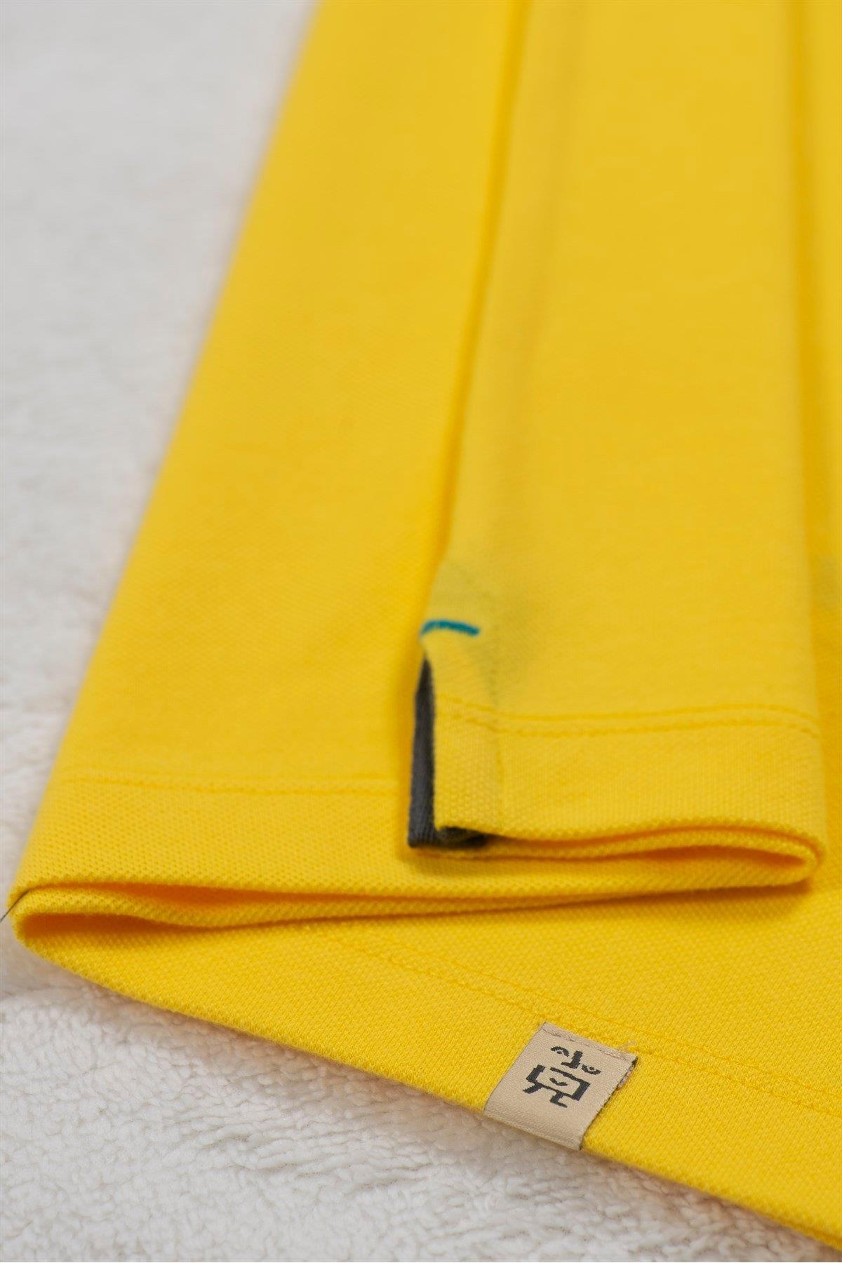 Beetlebeez / Chess the Yellow Frog Kısa Kollu Çocuk Polo Yaka T-shirt Sarı