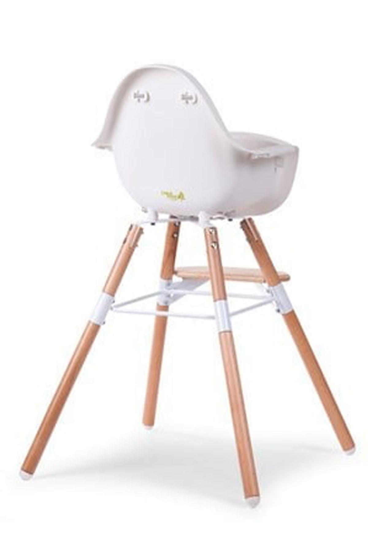 Child Home / Evolu 2 Mama Sandalyesi, Beyaz Naturel/Beyaz Tepsi) Std