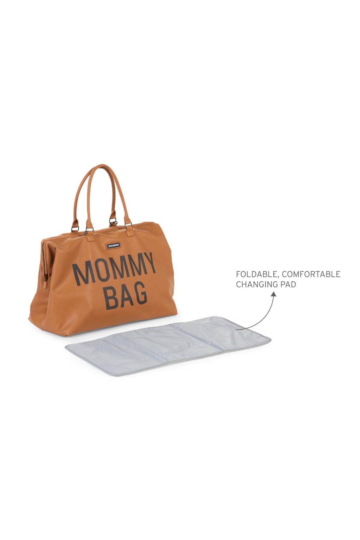 Child Home / Mommy Bag, Anne Bebek Bakım Çantası Deri Kahve