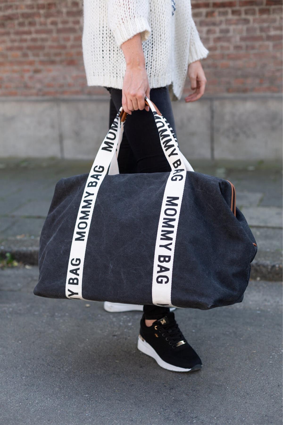 Child Home / Mommy Bag Çanta, Signature Kanvas Siyah