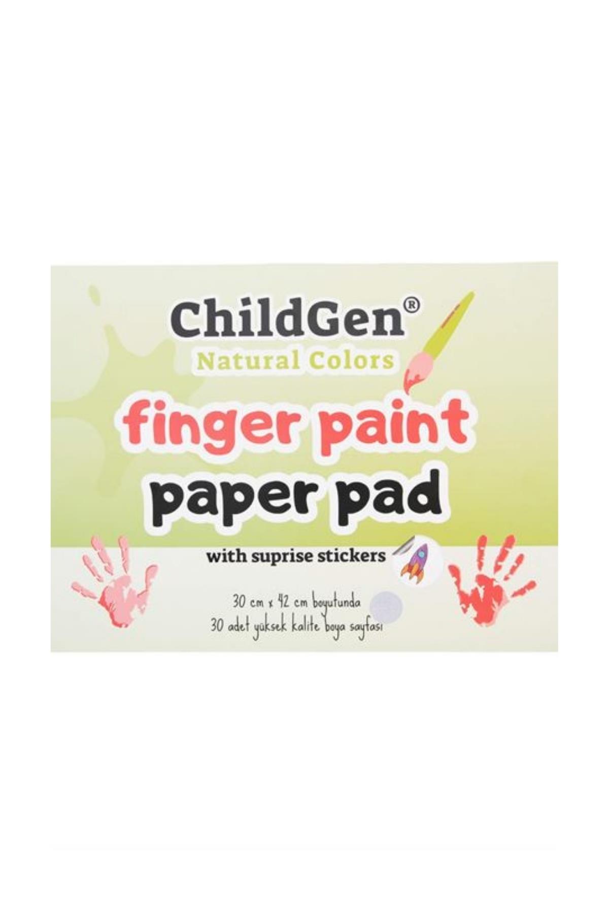 Childgen / Parmak Boya Resim Defteri - Finger Paper Pad Renksiz