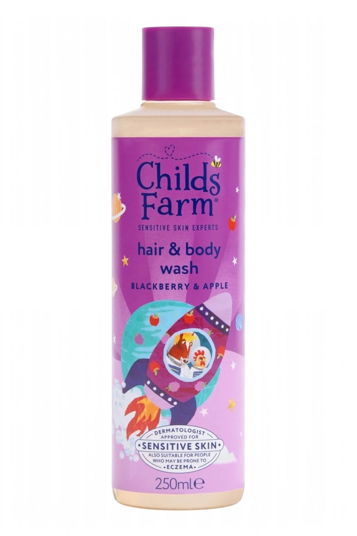 Childs Farm Böğürtlen ve Organik Elma Özlü Çocuk Saç ve Vücut Şampuanı Renksiz