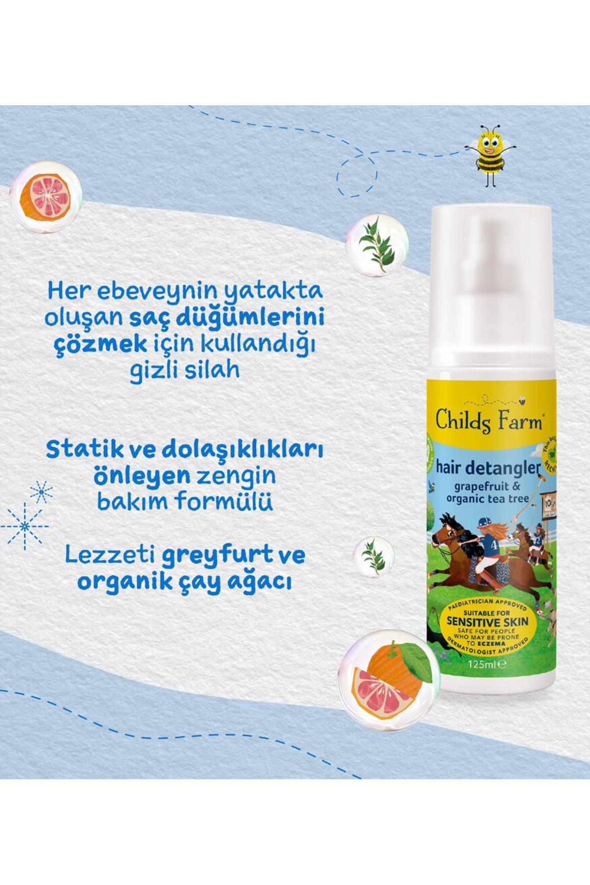 Childsfarm / Kolay tarama Çocuk saç spreyi Renksiz