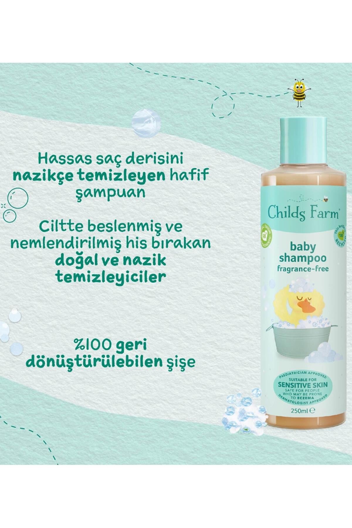 Childsfarm / Parfüm içiermeyen bebek şampuanı Renksiz