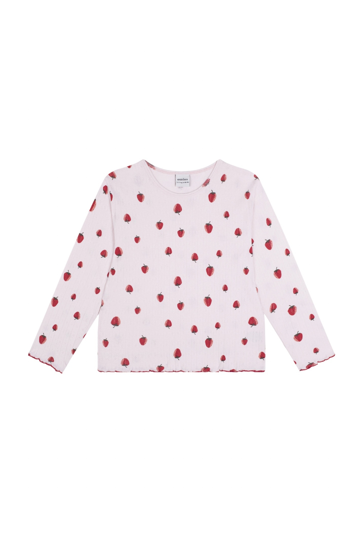 Antebies / Çilek Uzun Kollu Pijama Takımı Pembe