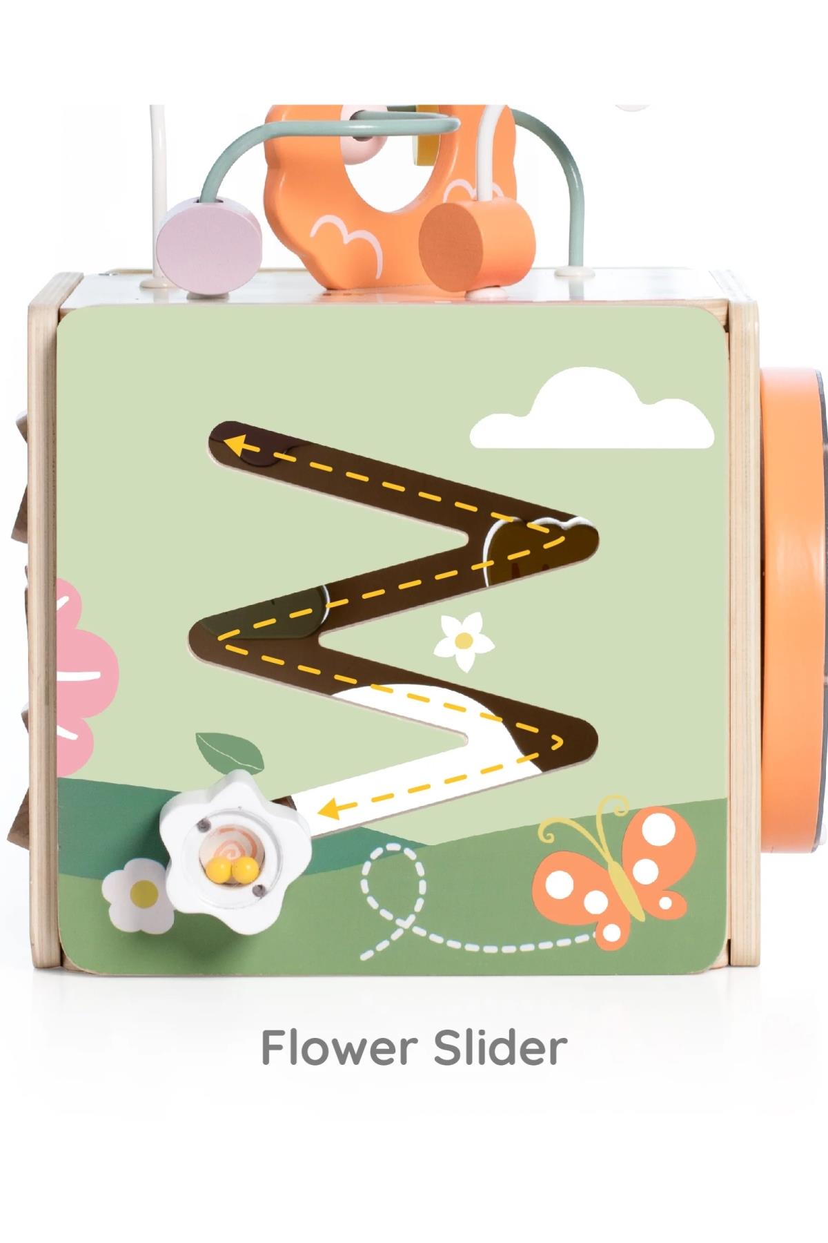 Classic World / Ahşap Bal Arısı Aktivite Küpü Çok Renkli