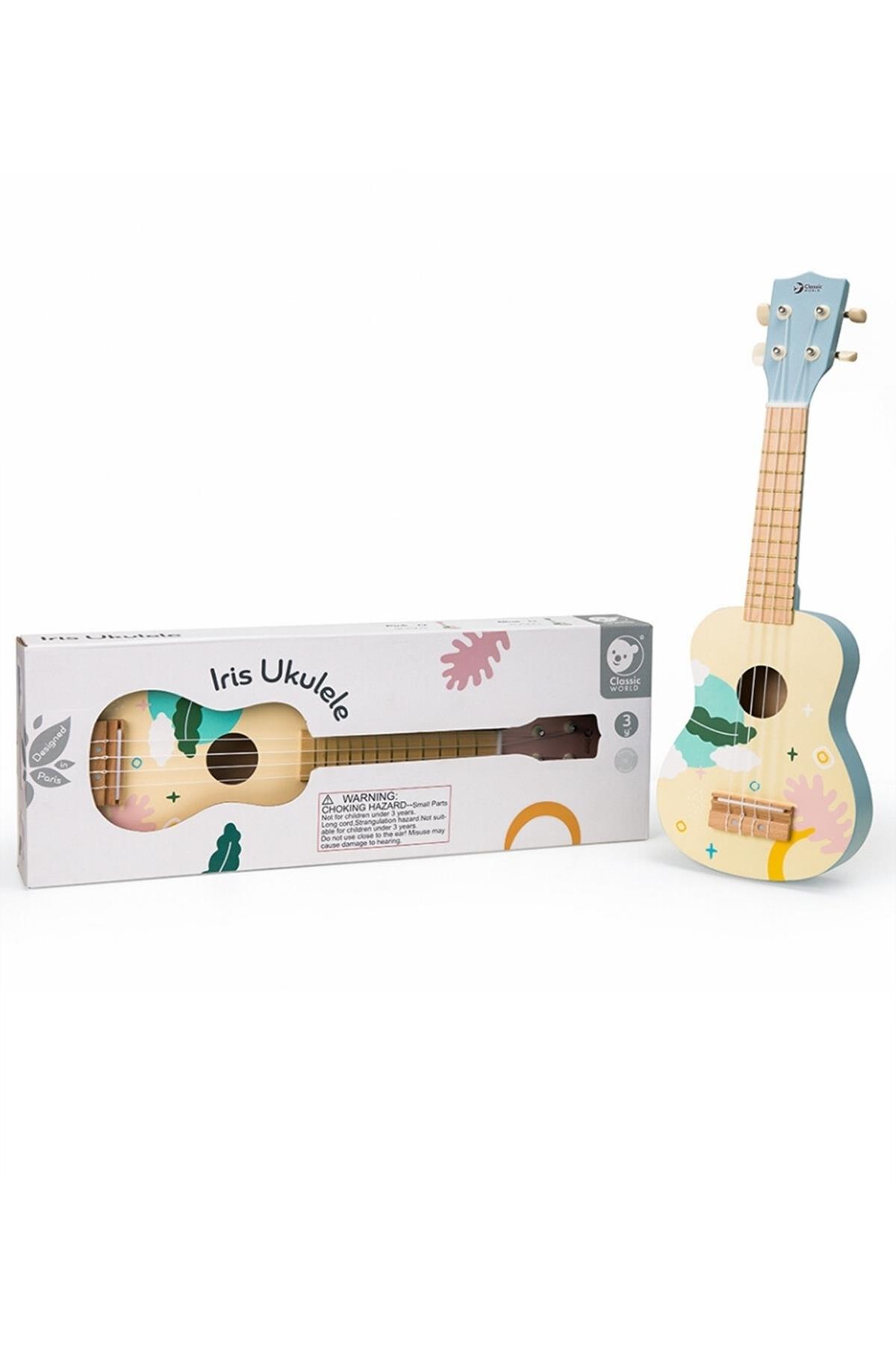 Classic World Ahşap Iris Ukelele - Mavi Çok Renkli