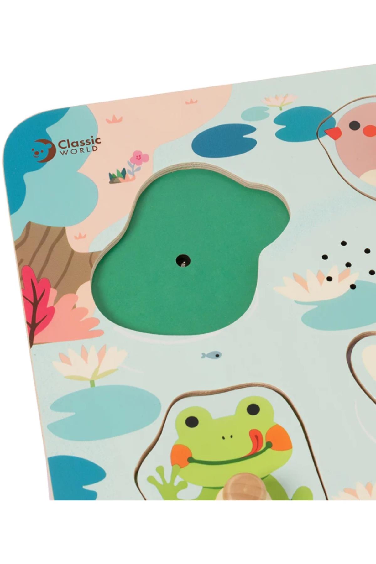 Classic World / Ahşap Sesli Puzzle - Göl Çok Renkli
