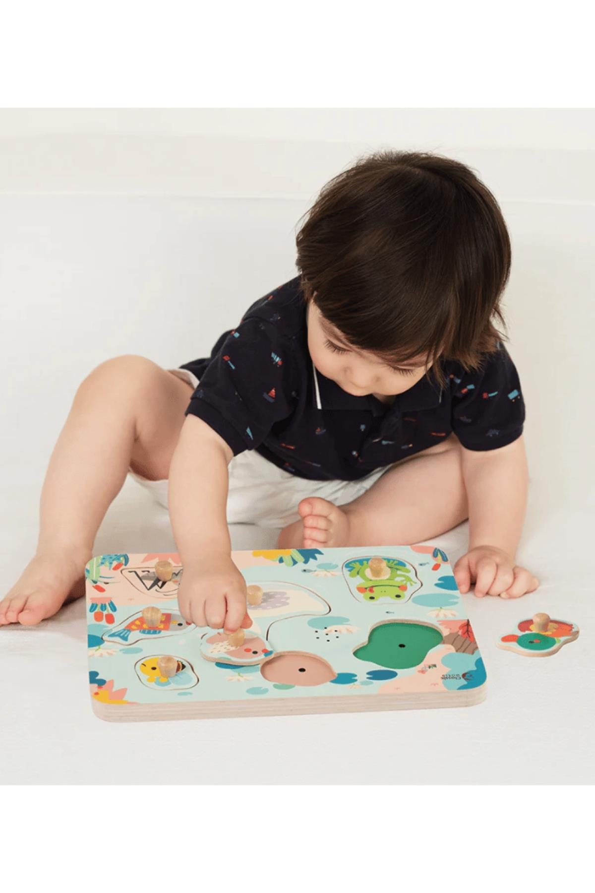 Classic World / Ahşap Sesli Puzzle - Göl Çok Renkli