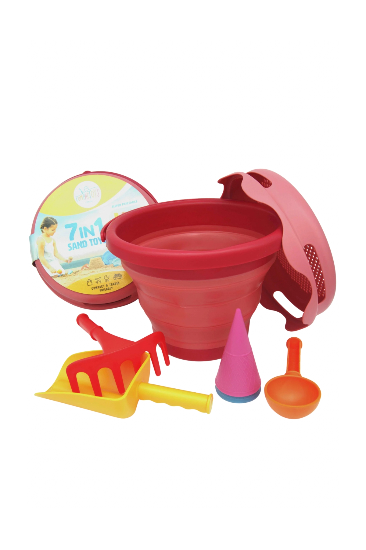 Compactoys / 7 in 1 Play kovası Kırmızı