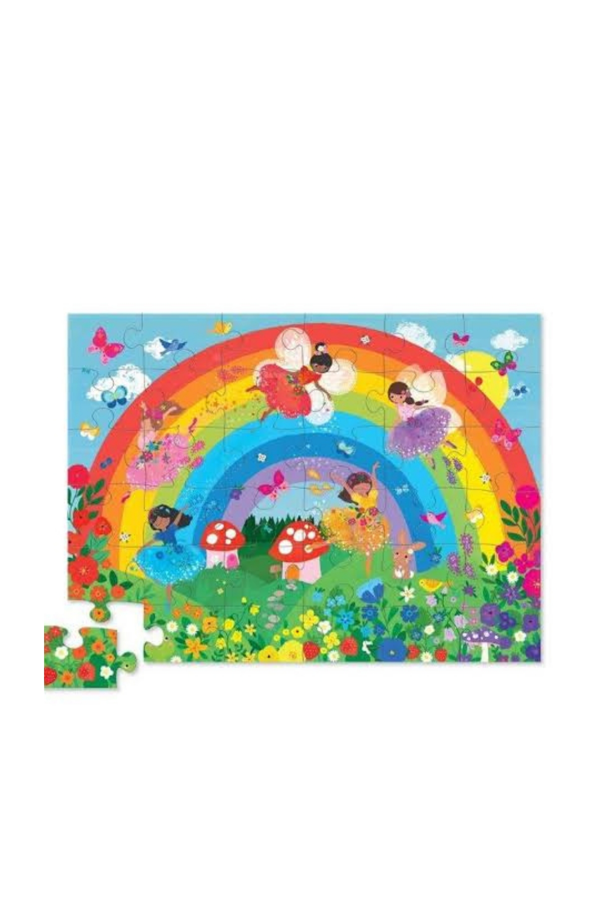Crocodile Creek Dekoratif Puzzle - 36 Parça - Over the Rainbow Çok Renkli