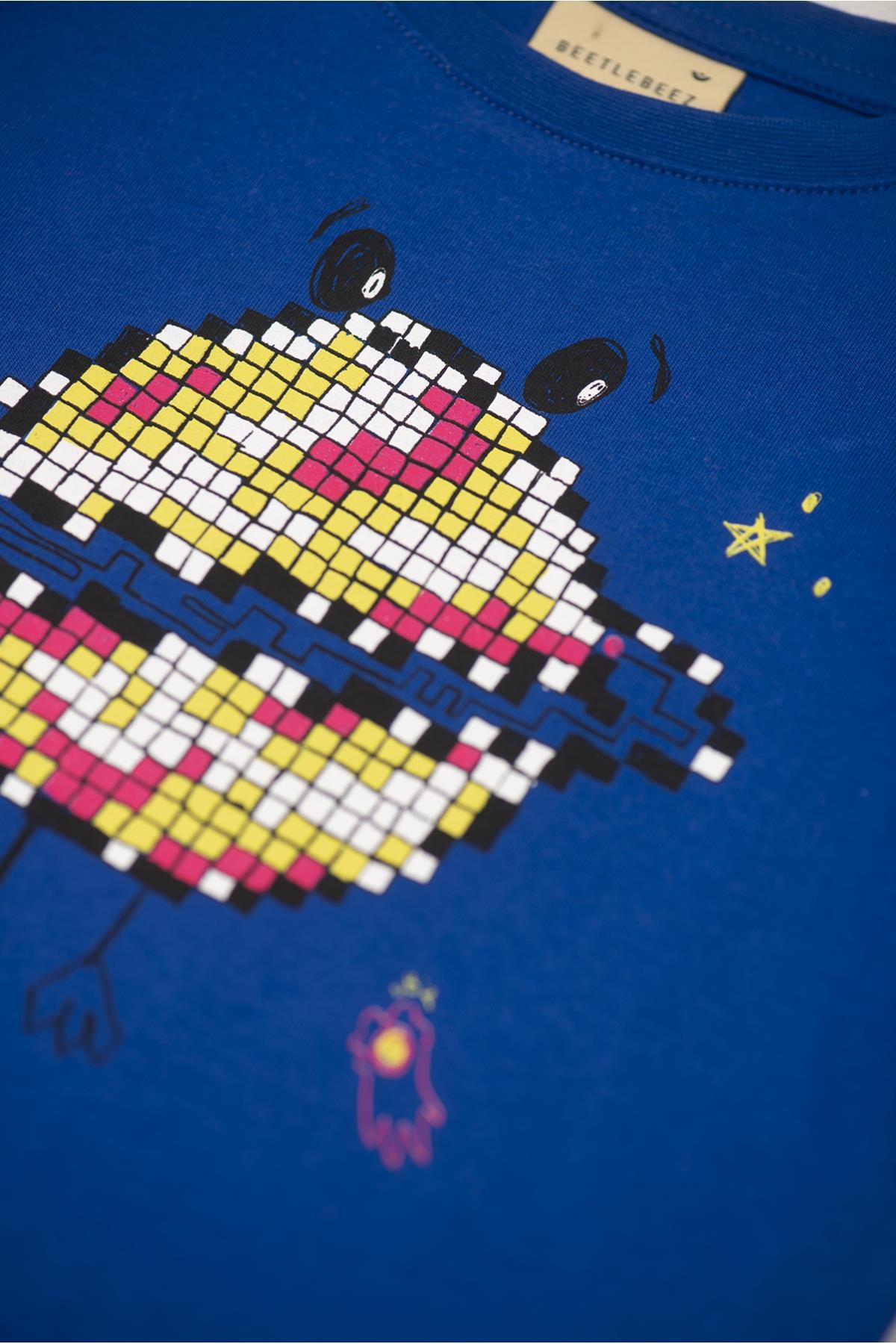 Beetlebeez / DANCING PLANET T-SHIRT - BLUE Mavi