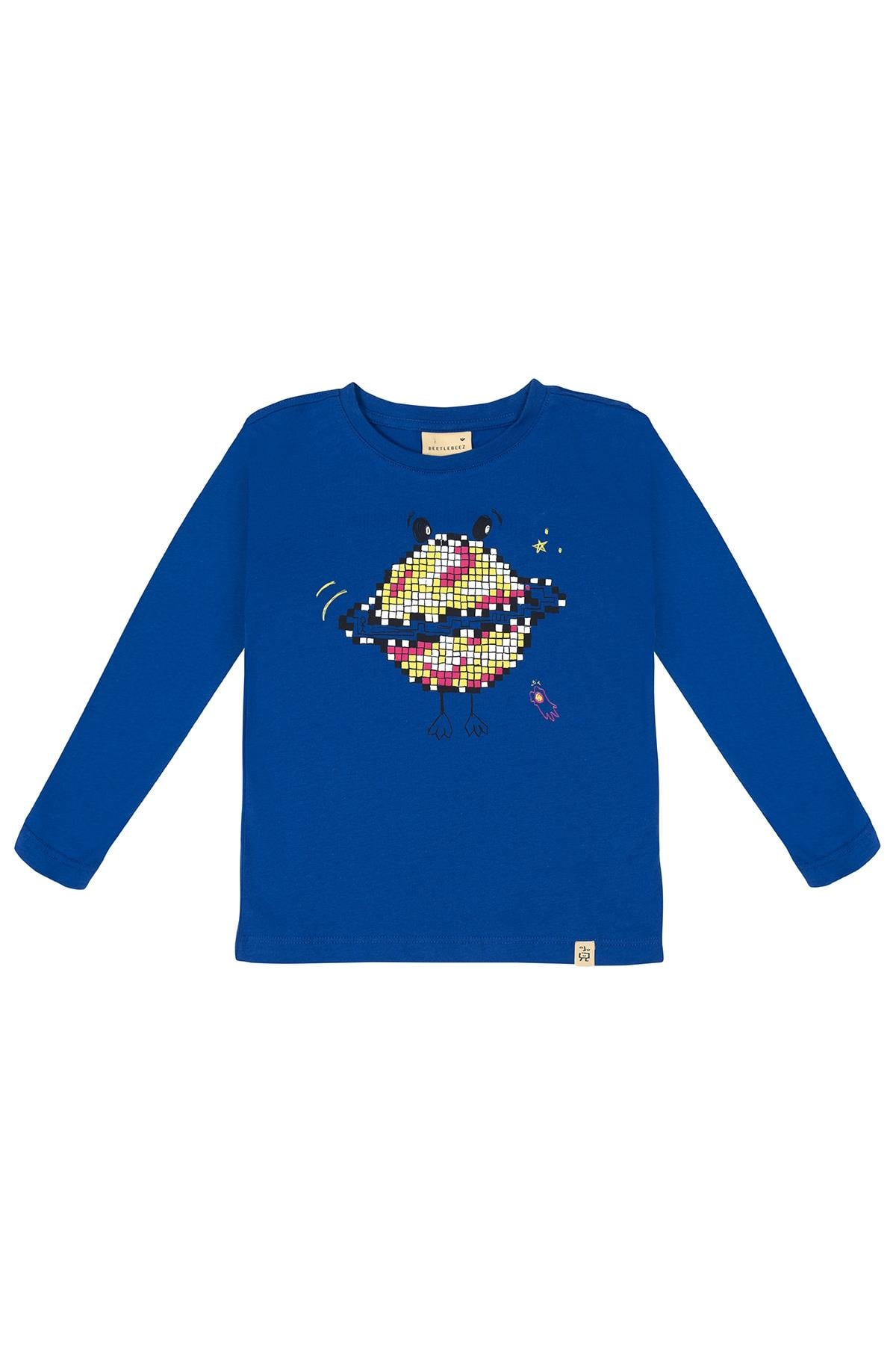 Beetlebeez / DANCING PLANET T-SHIRT - BLUE Mavi